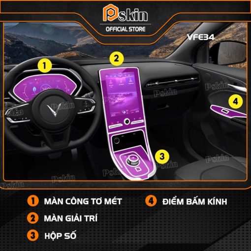 Dán PPF nội thất cho ô tô Vinfast VFE34