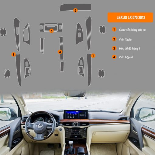 Dán PPF nội thất ô tô Lexus LX570 2012-2023