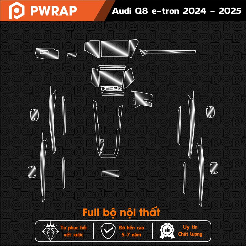 Dán PPF chống xước nội thất Audi Q8 Etron 2024 - 2025